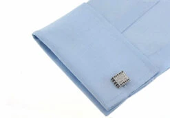 Luxury Pave Diamond & Black Swarovski® Crystal Cufflinks (V-CF-C5365C-S) -Fashion Formal Wear Store V CF C5365C S 4 77410.1534254081