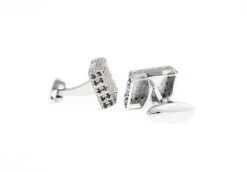 Luxury Pave Diamond & Black Swarovski® Crystal Cufflinks (V-CF-C5365C-S) -Fashion Formal Wear Store V CF C5365C S 5 86967.1608159910