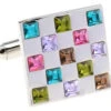 Multi-Colored Square Swarovski® Crystal Cufflinks (V-CF-C56301) 1 Multi-Colored Square Swarovski® Crystal Cufflinks (V-CF-C56301) -Fashion Formal Wear Store V CF C56301 2 19240.1522698024