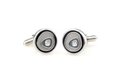 Grey And Black Design Crystal Cufflinks (V-CF-C56995-B) -Fashion Formal Wear Store V CF C56995 B 3 46211.1522702698