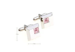 Pink Petite Square Crystal Cufflinks (V-CF-C5753P) 9 Pink Petite Square Crystal Cufflinks (V-CF-C5753P) -Fashion Formal Wear Store V CF C5753P 3 01385.1579920611
