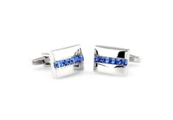 Lined Blue Crystals Cufflinks (V-CF-C60131BL-S) 7 Lined Blue Crystals Cufflinks (V-CF-C60131BL-S) -Fashion Formal Wear Store V CF C60131BL S 3 32844.1534416682