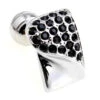 Black Swarovski® Crystal & Silver Cufflinks (V-CF-C603B-S) 1 Black Swarovski® Crystal & Silver Cufflinks (V-CF-C603B-S) -Fashion Formal Wear Store V CF C603B S 2 38993.1522724035