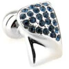 Sapphire-Colored Swarovski® Crystal & Silver Cufflinks (V-CF-C603BL-S) -Fashion Formal Wear Store V CF C603BL S 2 44193.1522715212