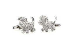 Diamond Swarovski® Crystal Puppy Dog Cufflinks (V-CF-C61618C) -Fashion Formal Wear Store V CF C61618C 3 31735.1522478114