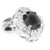Oversized Black Faceted Crystal Cufflinks (V-CF-C64110B) -Fashion Formal Wear Store V CF C64110B 2 95974.1522478202