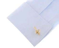 Large Treble Clef With Blue Crystal Cufflinks (V-CF-C64927B-G) -Fashion Formal Wear Store V CF C64927BL G 4 42233.1534484931