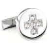Round Clear Crystal Cross Center Cufflinks (V-CF-C6941C-S) 1 Round Clear Crystal Cross Center Cufflinks (V-CF-C6941C-S) -Fashion Formal Wear Store V CF C6941C S 2 01570.1522715123
