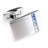 Brushed Silver With Blue Faceted Swarovski® Crystal Cufflinks (V-CF-C707BL) 2 Brushed Silver With Blue Faceted Swarovski® Crystal Cufflinks (V-CF-C707BL) -Fashion Formal Wear Store V CF C707BL 2 12719.1522717607