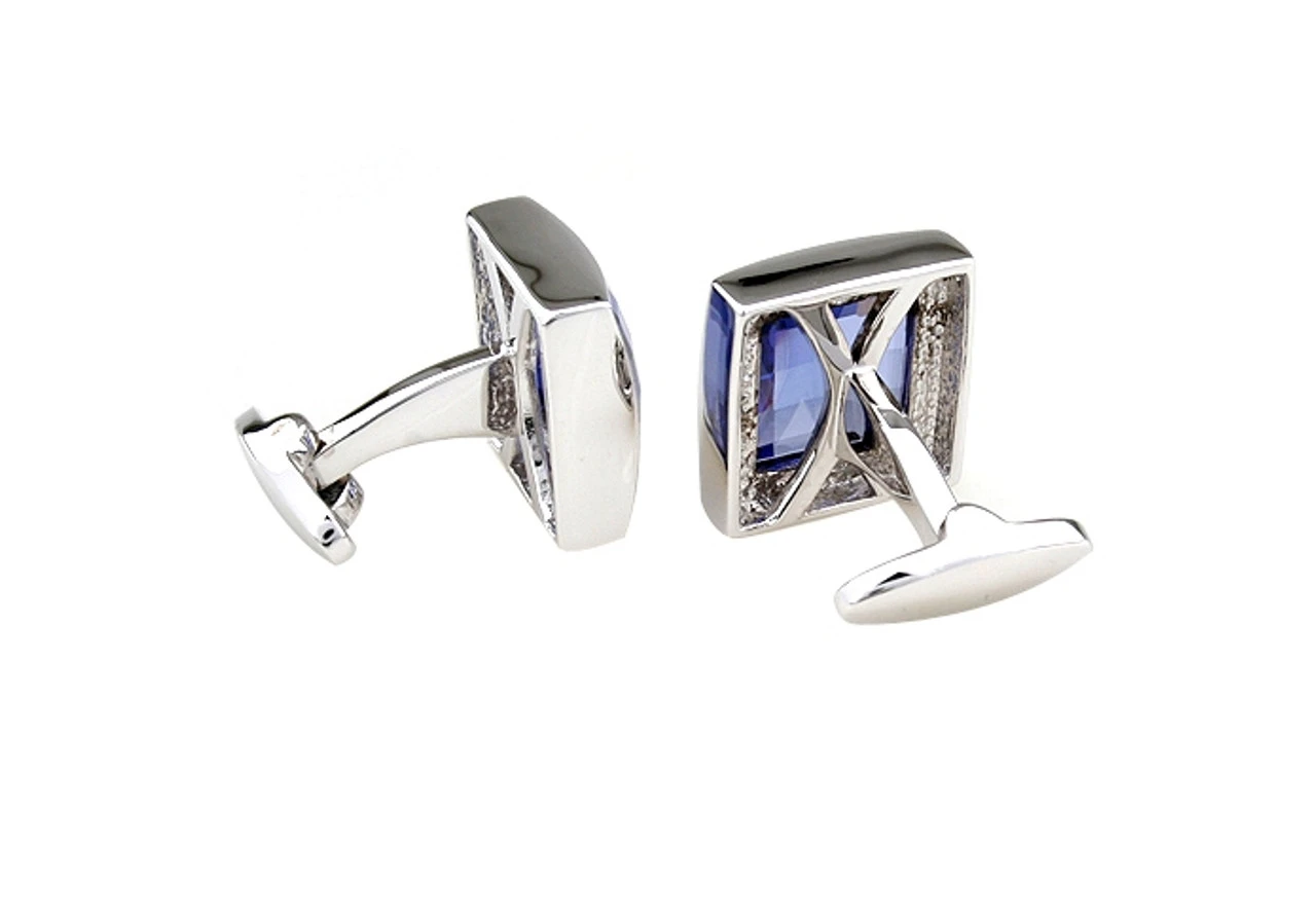 Multi-Faceted Purple Swarovski® Crystal Cufflinks (V-CF-C7689PR-S) 5 Multi-Faceted Purple Swarovski® Crystal Cufflinks (V-CF-C7689PR-S) - Image 3