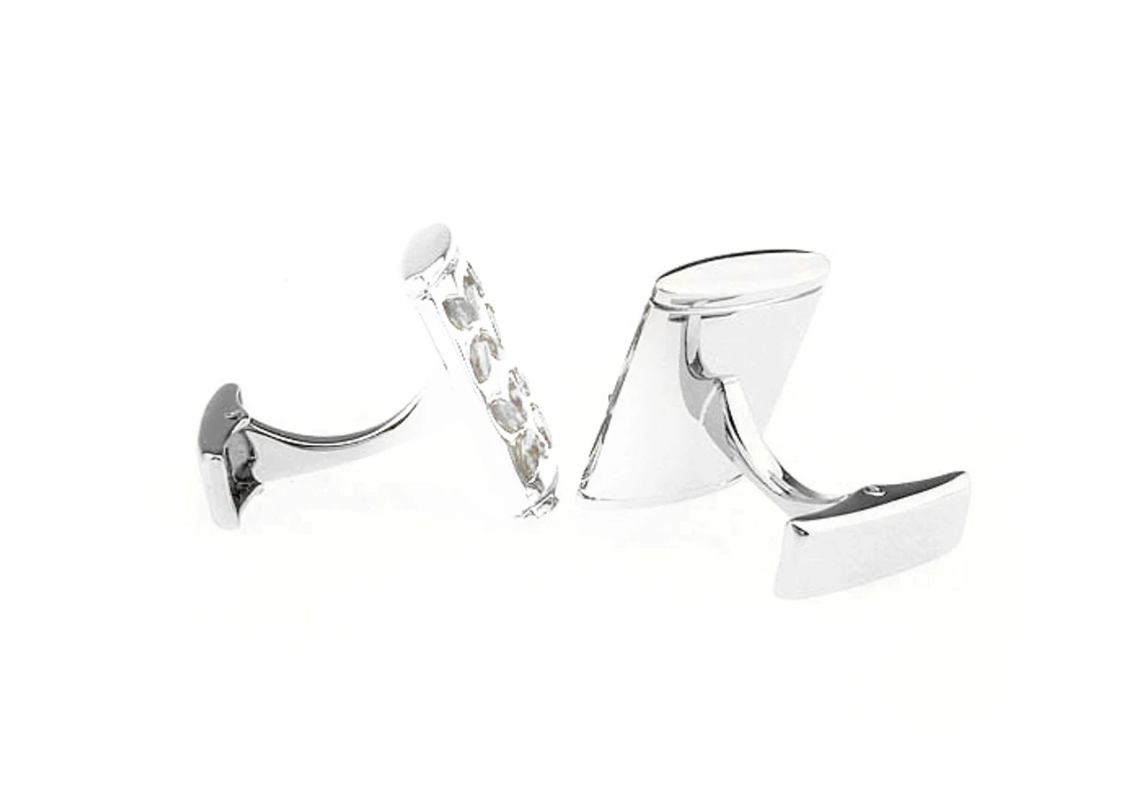 Diamond Faceted Swarovski® Crystal Flower Cufflinks (V-CF-C805C) 4 Diamond Faceted Swarovski® Crystal Flower Cufflinks (V-CF-C805C) - Image 2