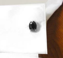 Black Faceted Oval Swarovski® Crystal Silver Cufflinks (V-CF-C8113B-S) -Fashion Formal Wear Store V CF C8113B S 5 78789.1607207161