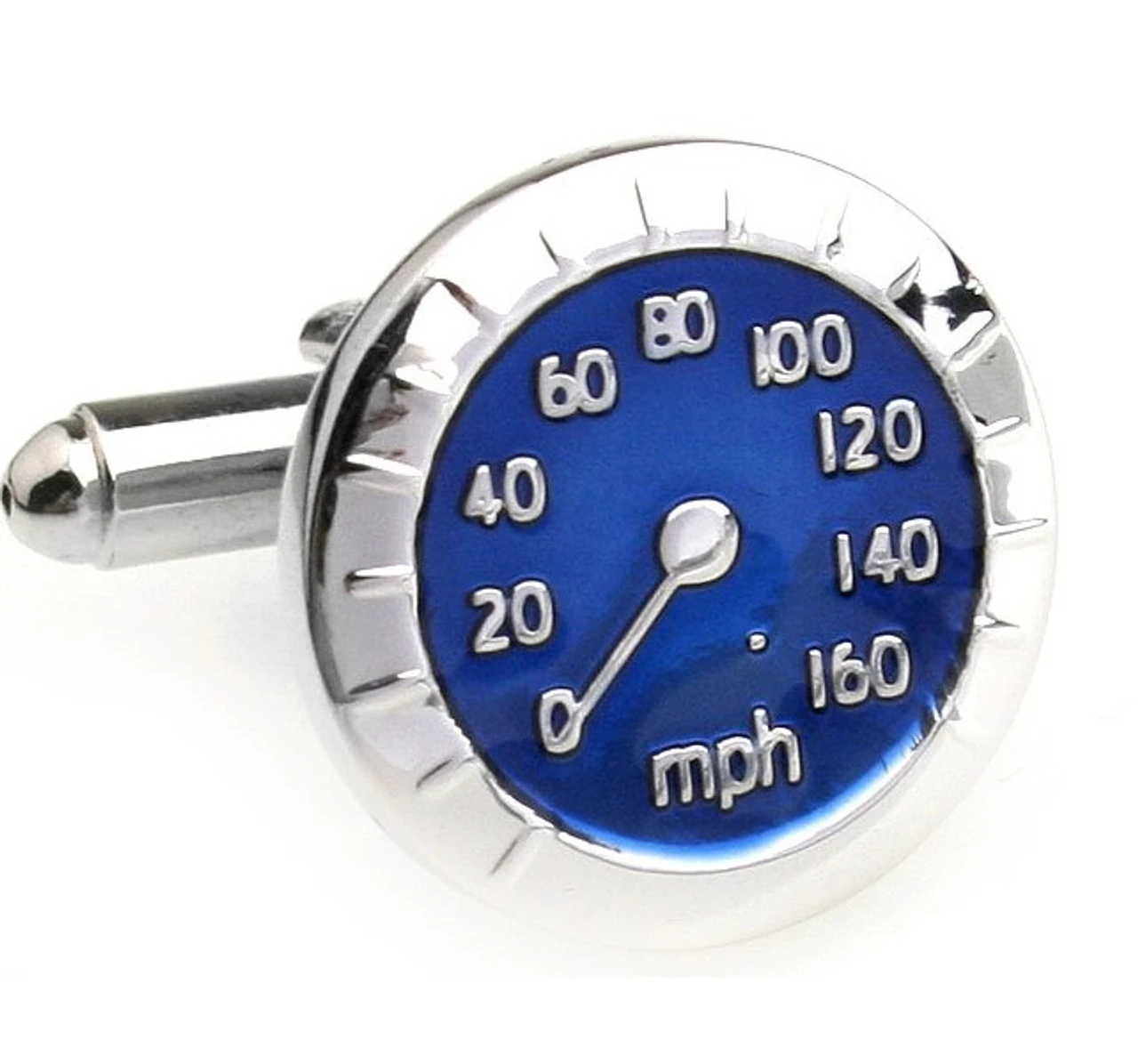 Blue Speedometer Cufflinks (V-CF-E210012BL-S) 3 Blue Speedometer Cufflinks (V-CF-E210012BL-S)