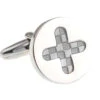 Grey Enamel Cross Design Cufflinks (V-CF-E40453GY) -Fashion Formal Wear Store V CF E40453GY 2 08856.1523429019