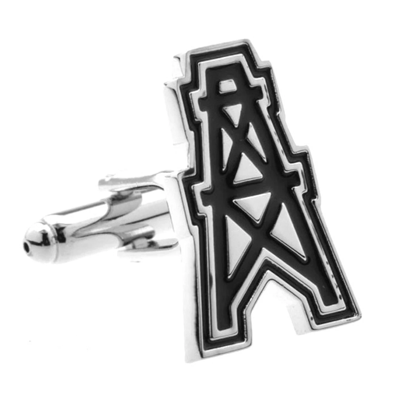 Oil Derrick Oilers Cufflinks (V-CF-E52939-S) 3 Oil Derrick Oilers Cufflinks (V-CF-E52939-S)
