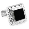 Large Black Enamel Cufflinks (V-CF-E56772)