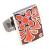 Large Orange Floral Bell Design Enamel Cufflinks (V-CF-E81156O) -Fashion Formal Wear Store V CF E81156O 2 36974.1523429112