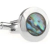 Genuine Abalone Shell Stainless Steel Cufflinks (V-CF-G230102SS) -Fashion Formal Wear Store V CF G230102SS 2 70869.1522711439