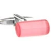 Pink Tone Cat's Eye Stone Cylinder Cufflinks (V-CF-G50014P)