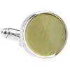 Round Light Yellow Cat's Eye Cufflinks (V-CF-G50660CR-S) -Fashion Formal Wear Store V CF G50660CR S 2 30358.1522715132