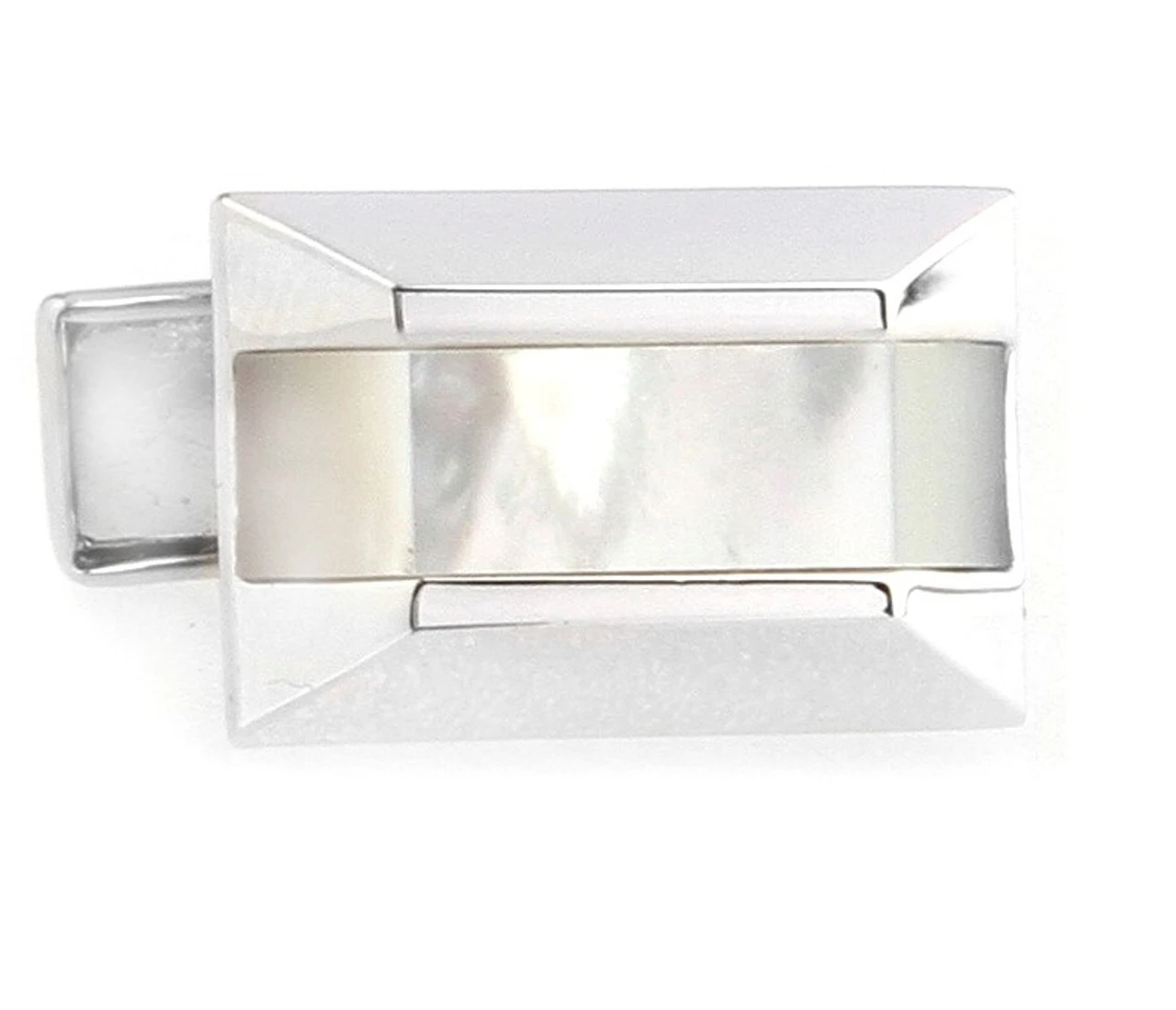 Oblong Mother Of Pearl Insert Cufflinks (V-CF-G50905MP) 3 Oblong Mother Of Pearl Insert Cufflinks (V-CF-G50905MP)
