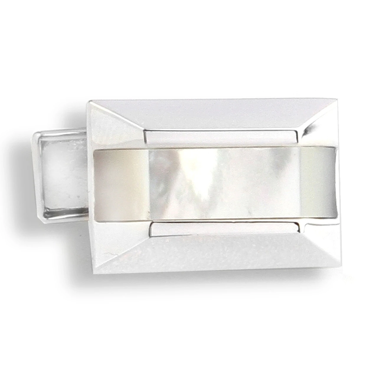 Oblong Mother Of Pearl Insert Cufflinks (V-CF-G50905MP) 6 Oblong Mother Of Pearl Insert Cufflinks (V-CF-G50905MP) - Image 4