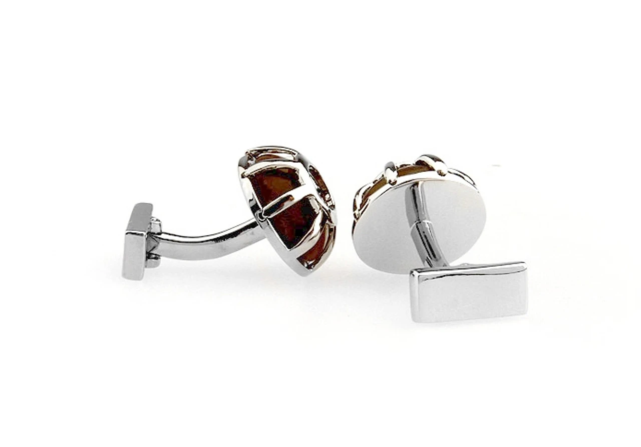 Round Dome Brown Cat's Eye Cufflinks (V-CF-G511BR) 4 Round Dome Brown Cat's Eye Cufflinks (V-CF-G511BR) - Image 2