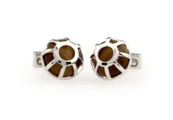 Round Dome Brown Cat's Eye Cufflinks (V-CF-G511BR) 7 Round Dome Brown Cat's Eye Cufflinks (V-CF-G511BR) -Fashion Formal Wear Store V CF G511BR 3 20711.1535196054