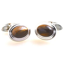 Large Cabochon Tiger's Eye Cufflinks (V-CF-G53307BR) 8 Large Cabochon Tiger's Eye Cufflinks (V-CF-G53307BR) -Fashion Formal Wear Store V CF G53307BR 3 70613.1549741473