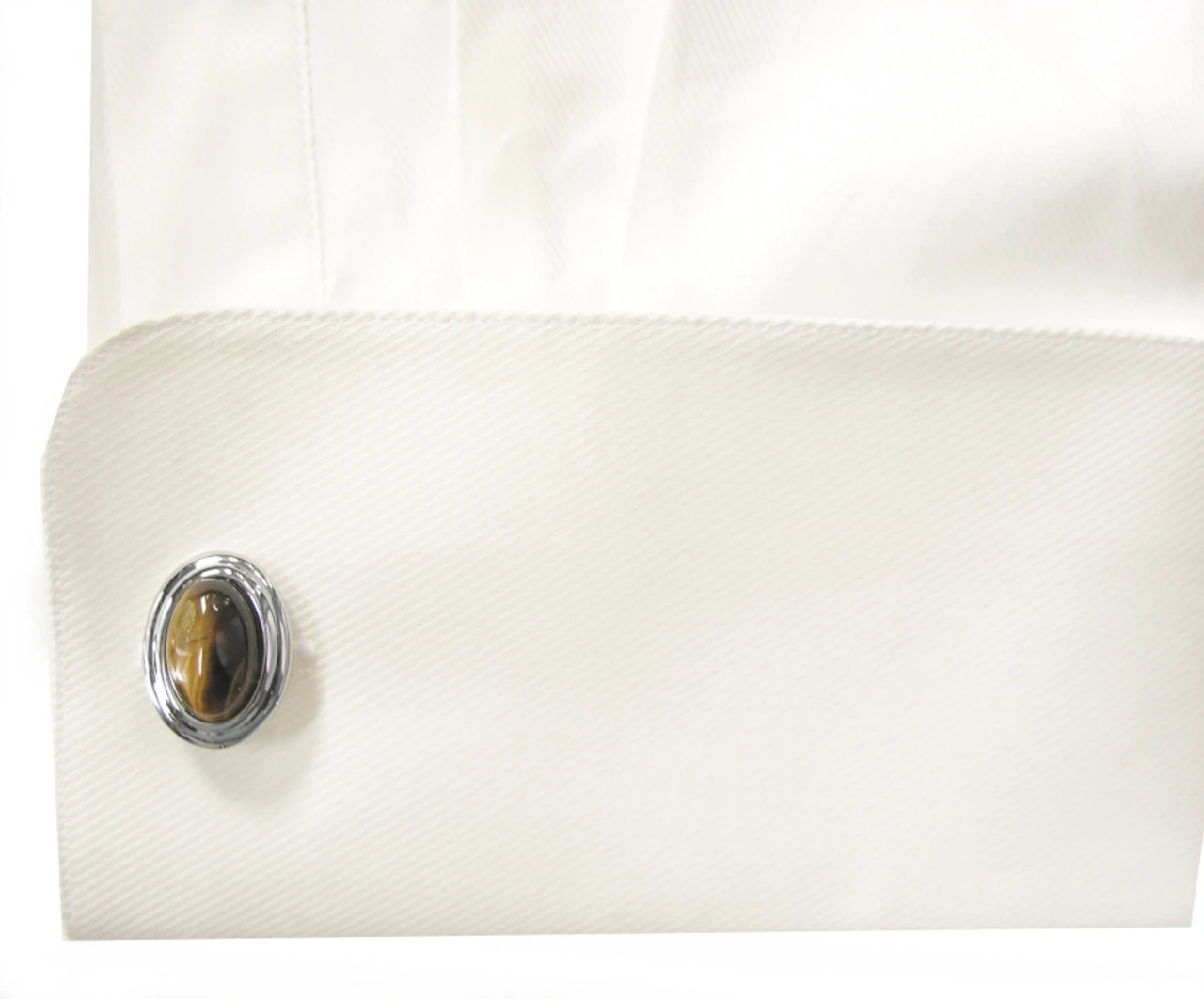 Large Cabochon Tiger's Eye Cufflinks (V-CF-G53307BR) 4 Large Cabochon Tiger's Eye Cufflinks (V-CF-G53307BR) - Image 2