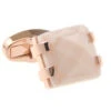 Milky Rose Quartz Rose Gold Cufflinks (V-CF-G53553-RG) -Fashion Formal Wear Store V CF G53553 RG 2 28909.1522697985