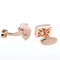 Milky Rose Quartz Rose Gold Cufflinks (V-CF-G53553-RG) 7 Milky Rose Quartz Rose Gold Cufflinks (V-CF-G53553-RG) -Fashion Formal Wear Store V CF G53553 RG 2 45036.1534310042