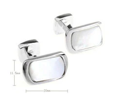 Mother Of Pearl Stationary Cufflinks (V-CF-G5495MP) -Fashion Formal Wear Store V CF G5495MP 3 03825.1534796455