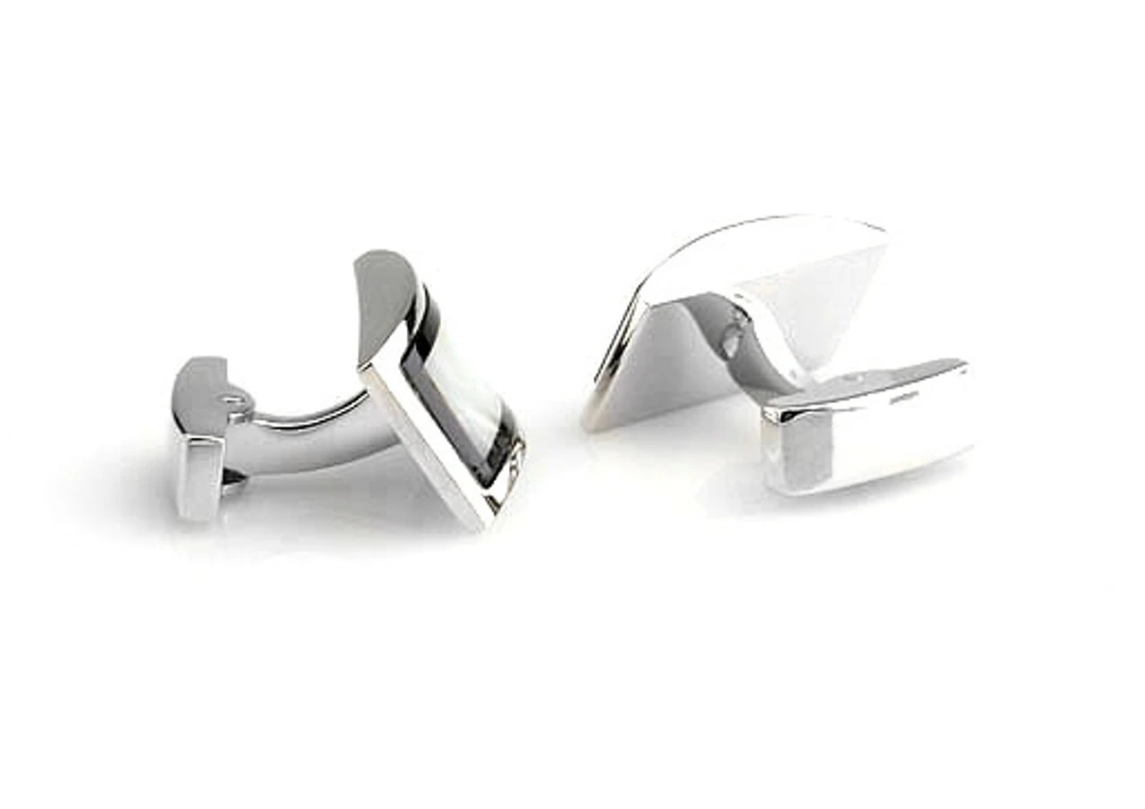 Black Cat's Eye & Mother-of-Pearl Arch Cufflinks (V-CF-G6153B) 6 Black Cat's Eye & Mother-of-Pearl Arch Cufflinks (V-CF-G6153B) - Image 4