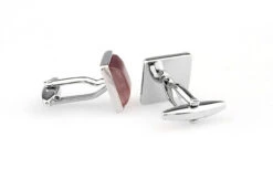 Mauve Pink Cat's Eye Stone Square Cufflinks (V-CF-G66604PM) -Fashion Formal Wear Store V CF G66604PM 2 41096.1535194694