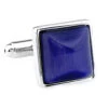 Blue Cat's Eye Stone Square Cufflinks (V-CF-G66604BL) -Fashion Formal Wear Store V CF G66604dbl 62165.1584892863