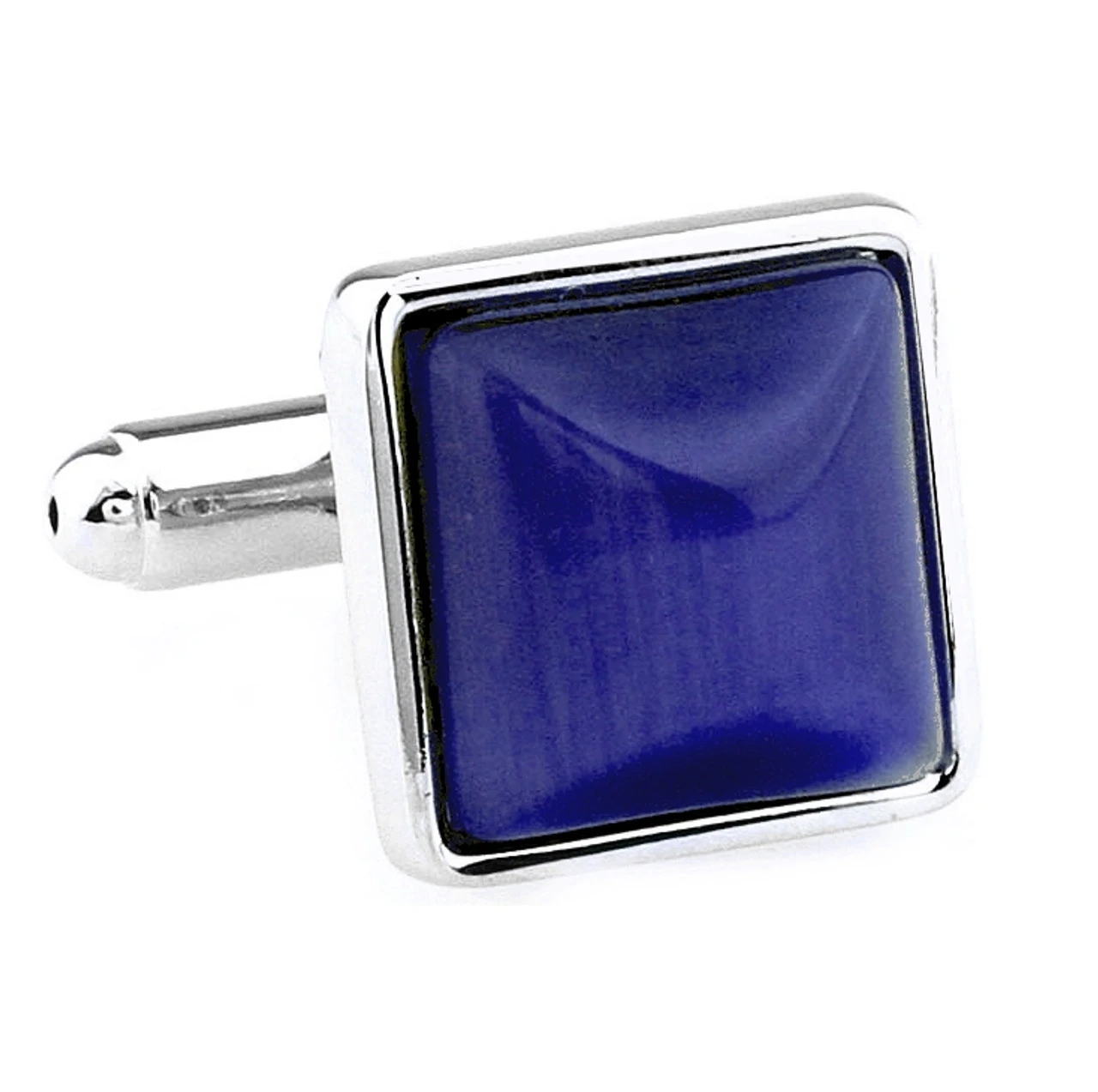 Blue Cat's Eye Stone Square Cufflinks (V-CF-G66604BL) 3 Blue Cat's Eye Stone Square Cufflinks (V-CF-G66604BL)