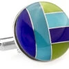 Multi-Blue & Green Cat's Eye Cufflinks (V-CF-G66802) 1 Multi-Blue & Green Cat's Eye Cufflinks (V-CF-G66802) -Fashion Formal Wear Store V CF G66802 2 61630.1522698015