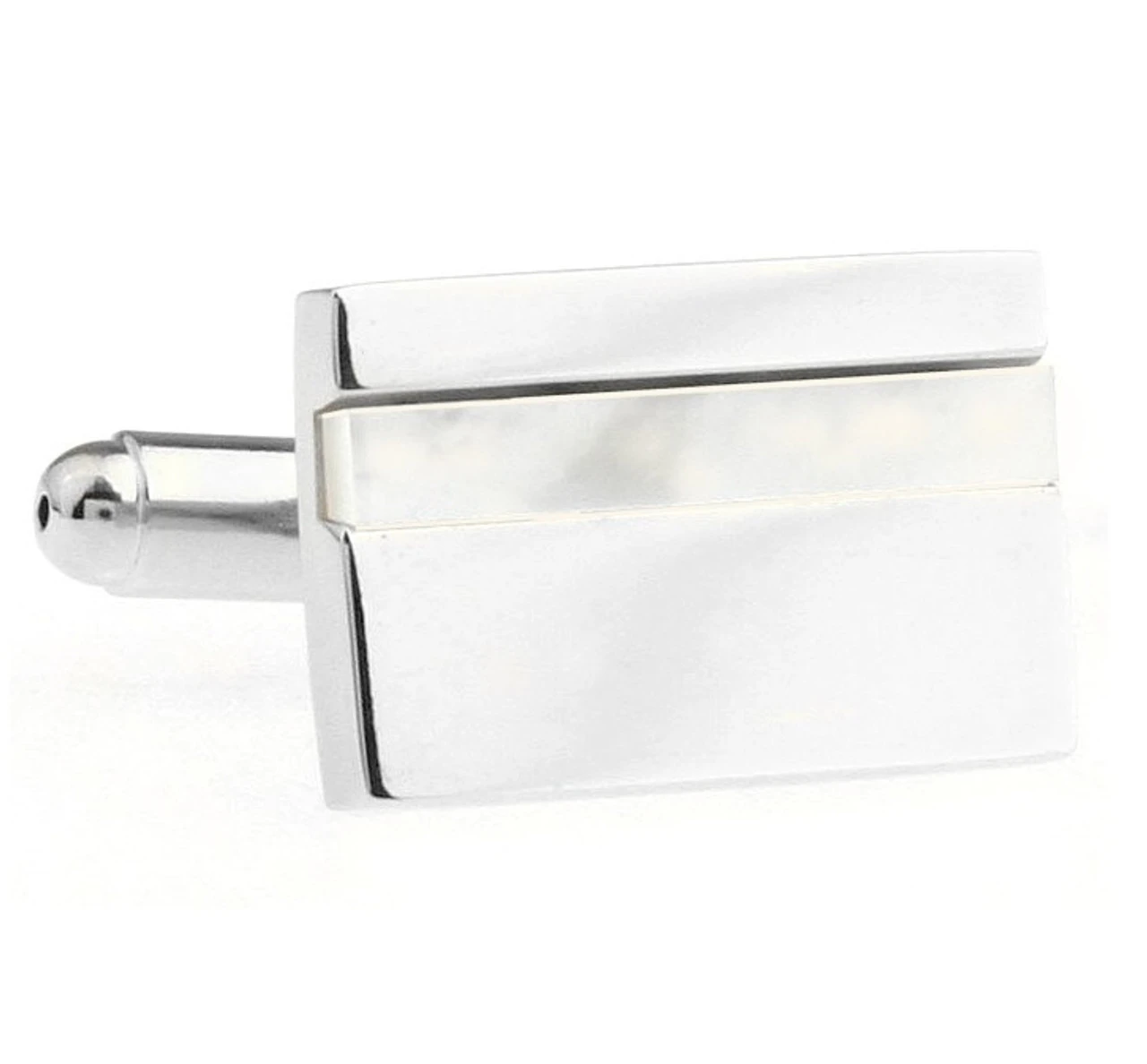 Mother Of Pearl Insert Cufflinks (V-CF-G70774MP) 3 Mother Of Pearl Insert Cufflinks (V-CF-G70774MP)