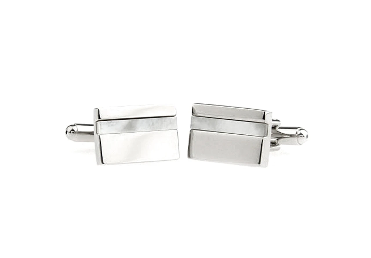 Mother Of Pearl Insert Cufflinks (V-CF-G70774MP) 4 Mother Of Pearl Insert Cufflinks (V-CF-G70774MP) - Image 2