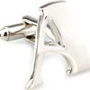 Large Personalized Initial Cufflinks - Letter A - Plus Your Choice (V-CF-M17046S-LT-A)