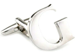 Large Personalized Initial Cufflinks - Letter G - Plus Your Choice (V-CF-M17046S-LT-G)