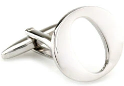 Large Personalized Initial Cufflinks - Letter O - Plus Your Choice (V-CF-M17046S-LT-O)