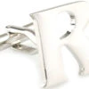 Large Personalized Initial Cufflinks - Letter R - Plus Your Choice (V-CF-M17046S-LT-R) -Fashion Formal Wear Store V CF M17046S LT R 2 57171.1522526549
