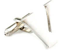 Large Personalized Initial Cufflinks - Letter V - Plus Your Choice (V-CF-M17046S-LT-V)