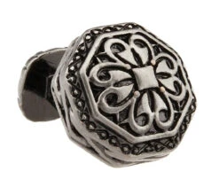 Large Tungsten Ornate Die Cast Metal Cufflinks (V-CF-M330006-T)
