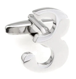 Number 3 Cufflinks - Choose 2nd Number (V-CF-M454S)