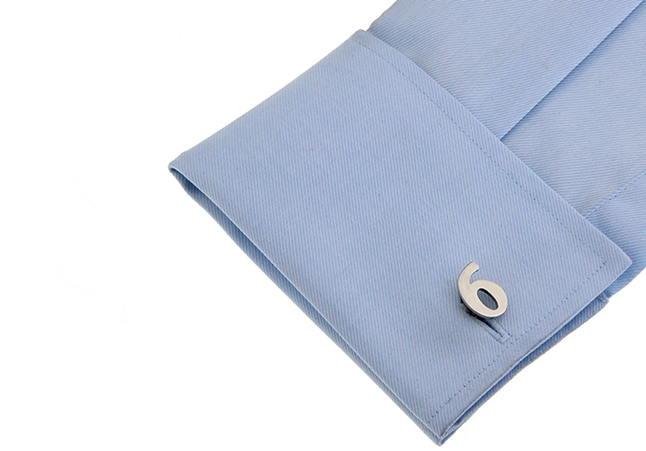 Number 6 Cufflinks - Choose 2nd Number(V-CF-M454S) 4 Number 6 Cufflinks - Choose 2nd Number(V-CF-M454S) - Image 2