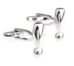 Exclamation Point Silver Cufflinks (V-CF-M460-S) -Fashion Formal Wear Store V CF M460 S 89621.1576372111