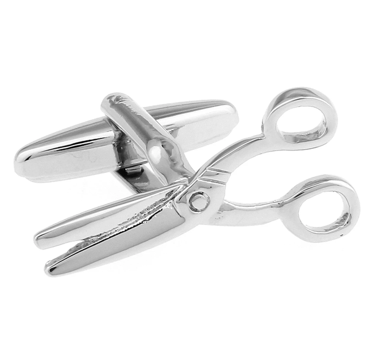 Silver Scissor Cufflinks (V-CF-M477-S) 7 Silver Scissor Cufflinks (V-CF-M477-S) - Image 5